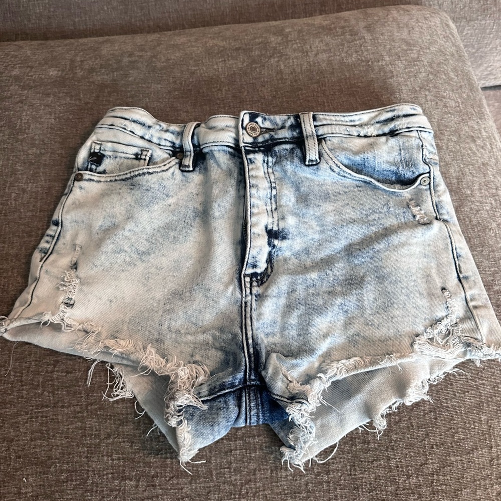 KanCan Light Blue Distressed Jean Shorts